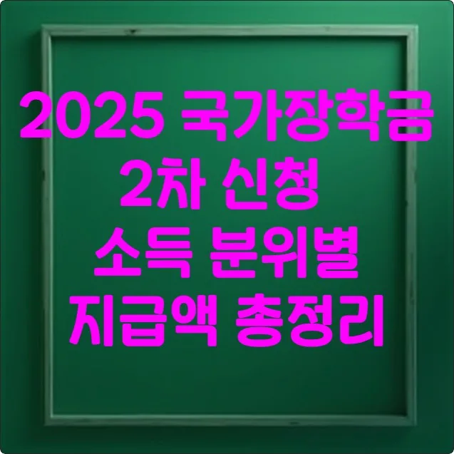 2025 국가장학금 2차 신청 소득 분위별 지급액 총정리 썸네일