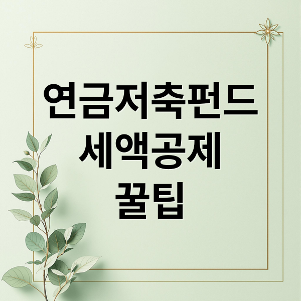 연금저축펀드 완벽 가이드: 종류, 세액공제, 투자 전략까지