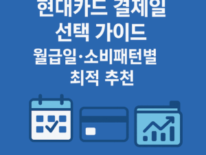 현대카드 결제일 선택 가이드: 월급일·소비패턴별 최적 추천(명세서 기준일 포함)