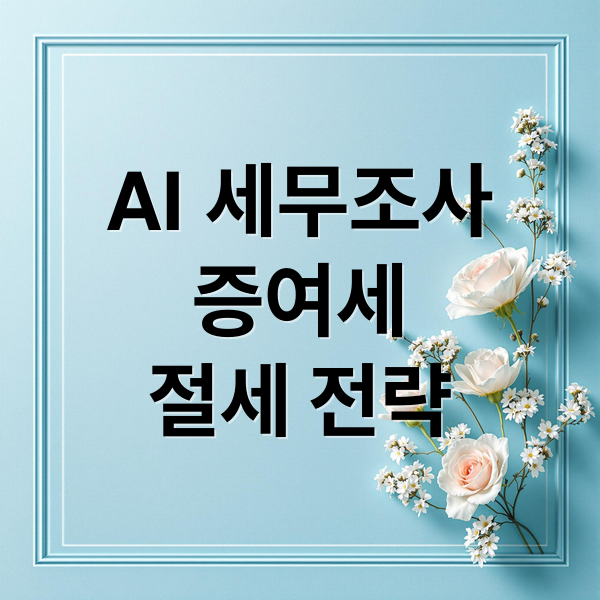 AI 세무조사 집중 분석: 증여세, 절세, 안전 송금 완벽 가이드