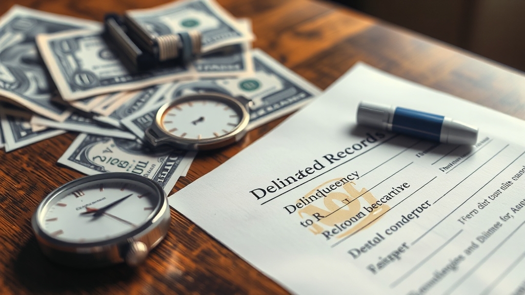 단기 연체 기록 삭제 조건 (realistic 스타일)