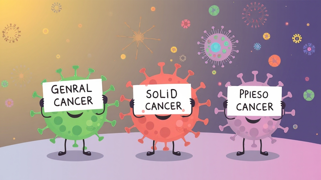 암보험 보장 범위: 일반암, 고액암, 유사암 (illustration 스타일)