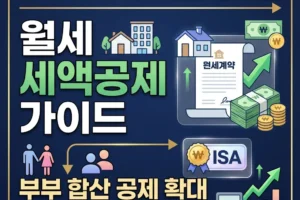 2026 연말정산 월세 세액공제 가이드 부부 합산 공제 확대 및 ISA 금투세 연계 전략