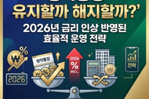 2026 청약통장 유지 및 해지 전략: 제도 변화와 ISA 절세 혜택 총정리
