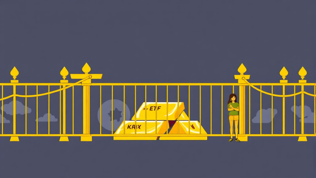금 투자 방법: ETF, KRX 금시장 비교 (illustration 스타일)