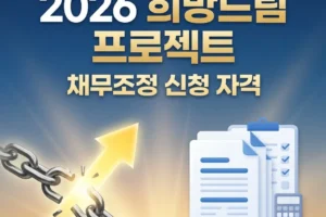 2026 희망드림 프로젝트 채무조정 신청 가이드: 빚 독촉 중단 및 이자 감면 노하우