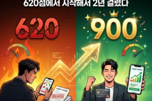 신용점수 900점 만든 과정, 620점에서 시작해서 2년 걸렸다
