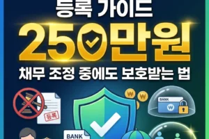 생계비계좌 압류방지 등록 가이드 채무 조정 중에도 250만원 보호받는 법