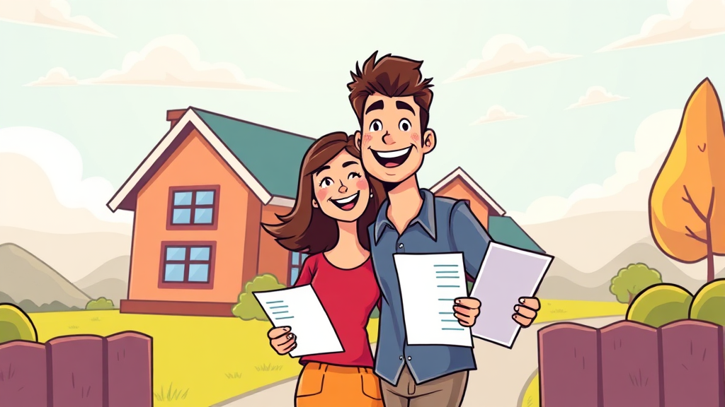 내 집 마련 꿈 앞당기는 주택청약 담보대출 한도와 금리 (cartoon 스타일)