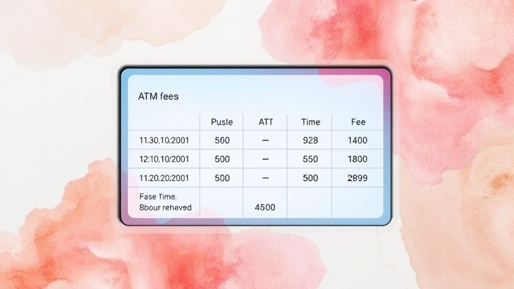 국민은행 ATM 완벽 가이드: 이용 시간, 입출금 한도, 수수료 및 위치 찾기 5 국민은행 ATM 수수료 정보 총정리 (watercolor 스타일)