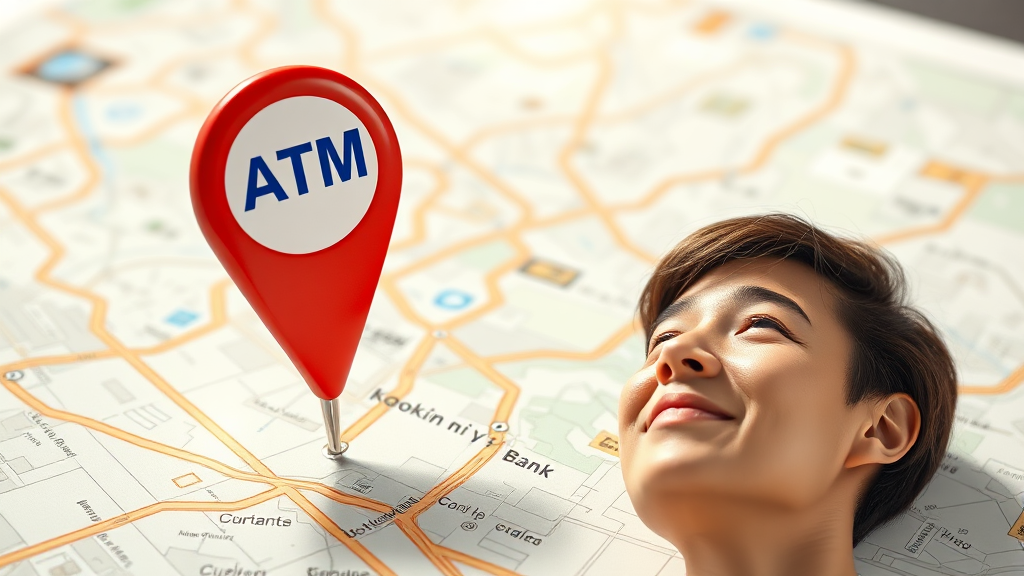 국민은행 ATM 완벽 가이드: 이용 시간, 입출금 한도, 수수료 및 위치 찾기 7 내 주변 국민은행 ATM 찾는 방법 (realistic 스타일)
