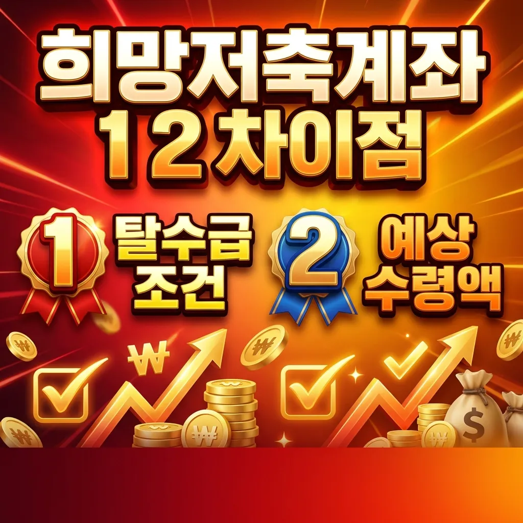 희망저축계좌 1 2 차이점 썸네일