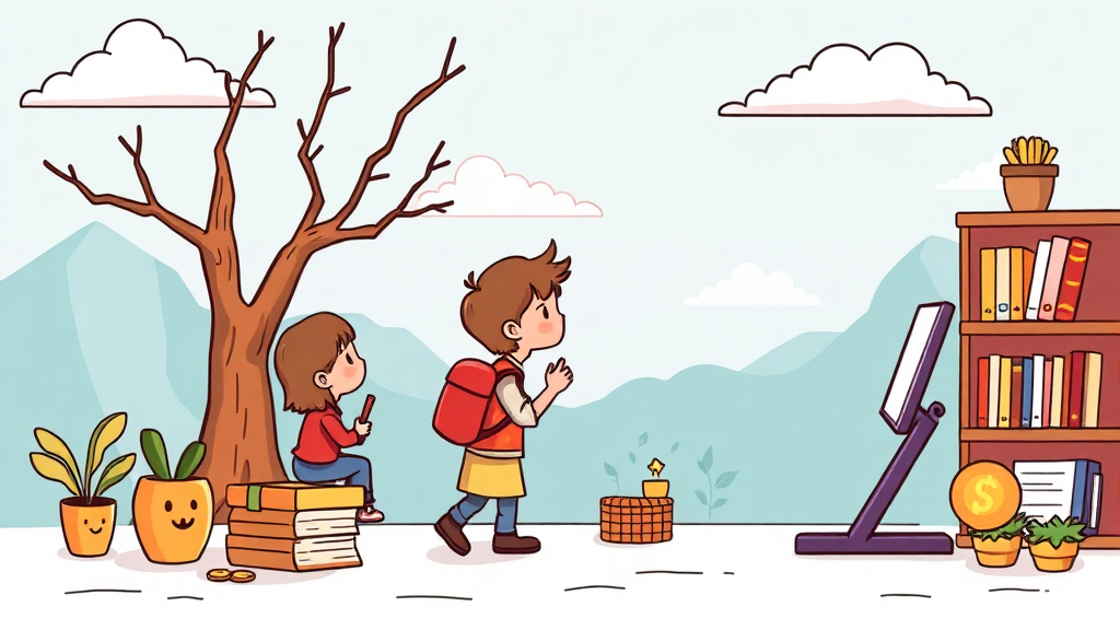 세금 폭탄 피하기: 자녀 주식 계좌 투자 시 꼭 알아야 할 것들 (cartoon 스타일)