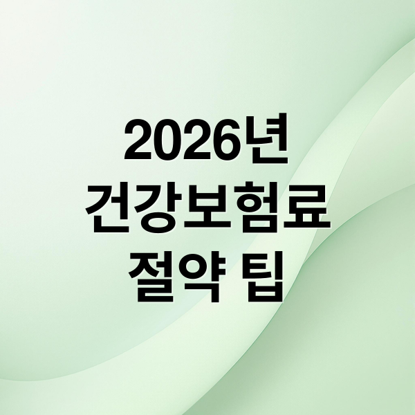 2026년 건강보험료 개편안 가이드: 직장 및 지역가입자 산정 방식과 절약 방법 총정리