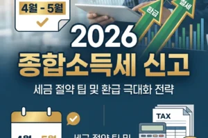 2026 종합소득세 신고기간 및 환급금 늘리는 절세 전략 가이드