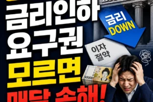 대출이자 연 120만 원 절세? 금리인하요구권 신청 조건과 놓치면 손해 보는 꿀팁