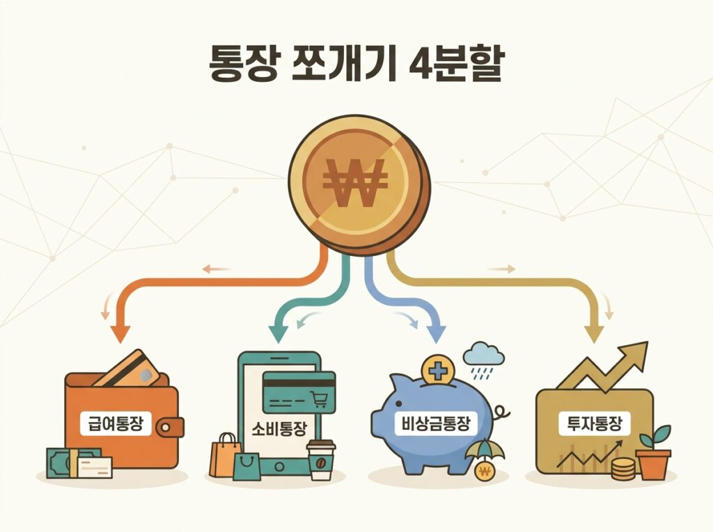 1단계 – 소비 통제 통장 쪼개기부터