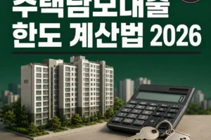 주택담보대출 한도 계산법 2026 LTV DSR 6억 상한 총정리