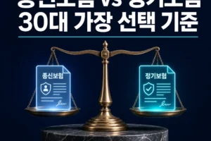 30대 가장 종신보험 vs 정기보험 비용 차이와 2026년 선택 가이드