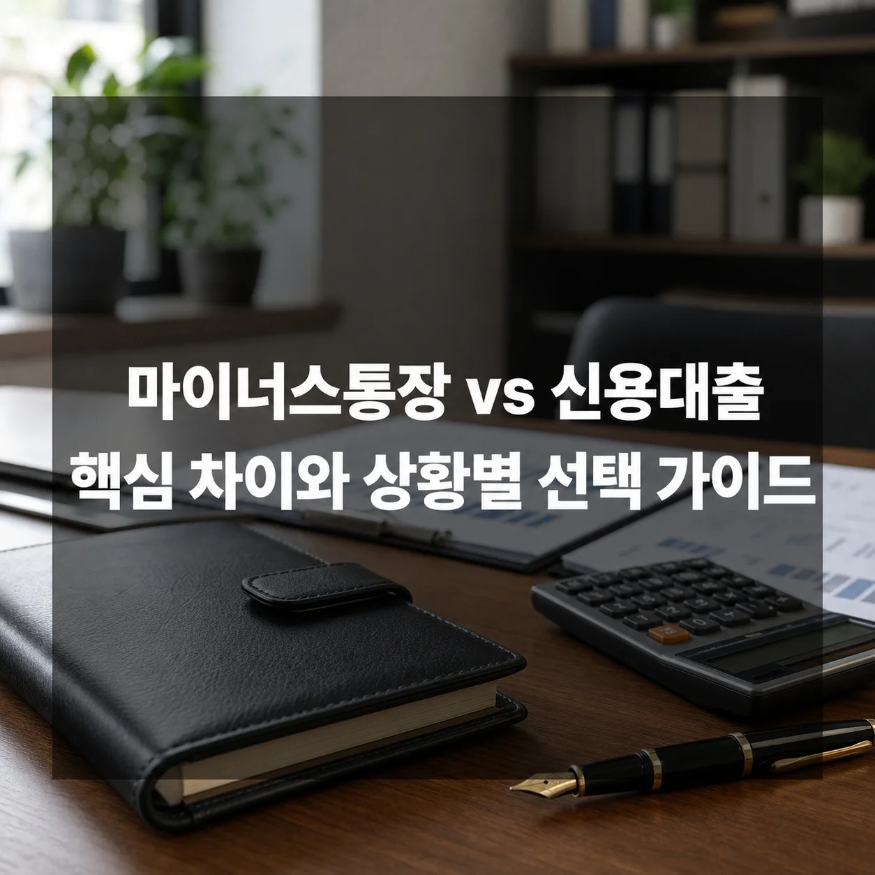 마이너스통장 vs 신용대출 차이
