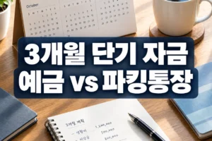 예금 vs 파킹통장, 3개월 안에 쓸 돈을 보관하는 기준