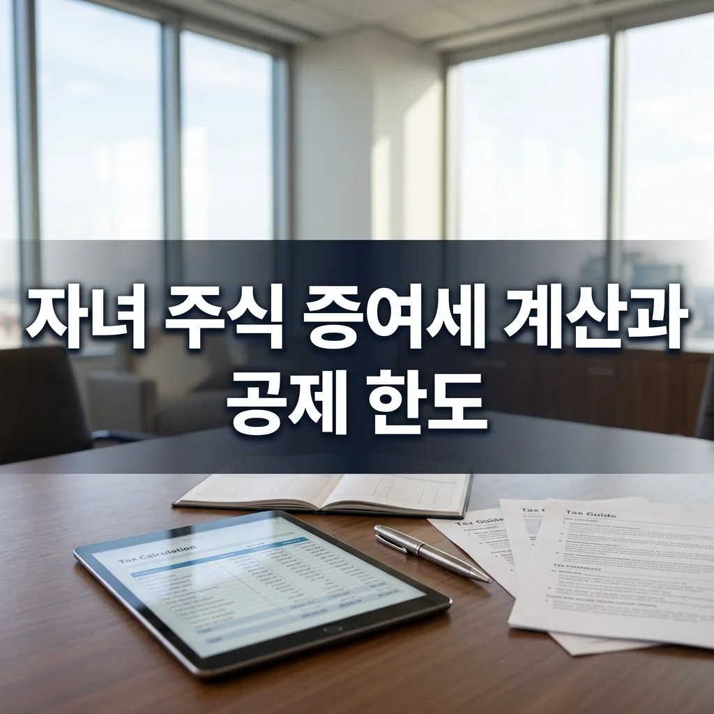 자녀 주식 증여재산공제 한도