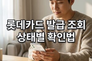 롯데카드 발급 조회 방법, 신청 후 진행 상태별로 확인할 순서