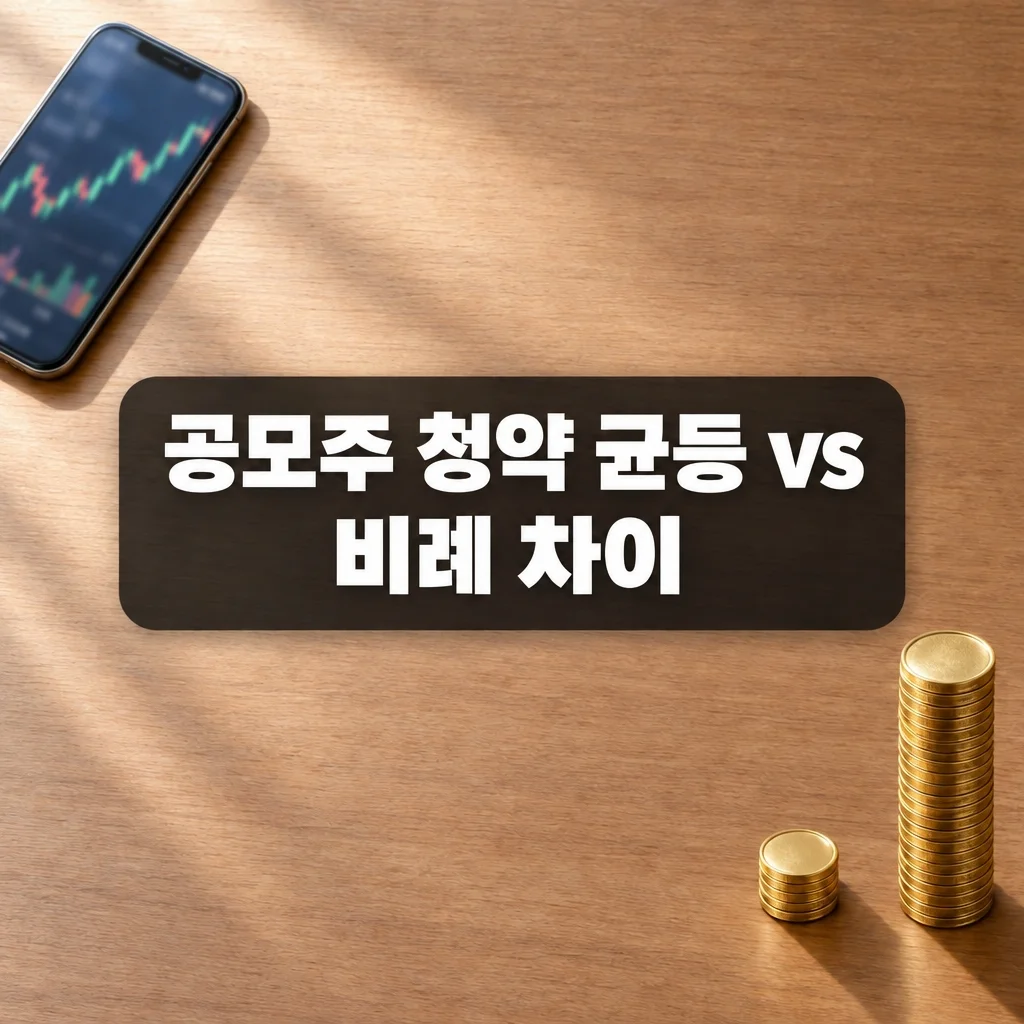 균등배정과 비례배정의 차이
